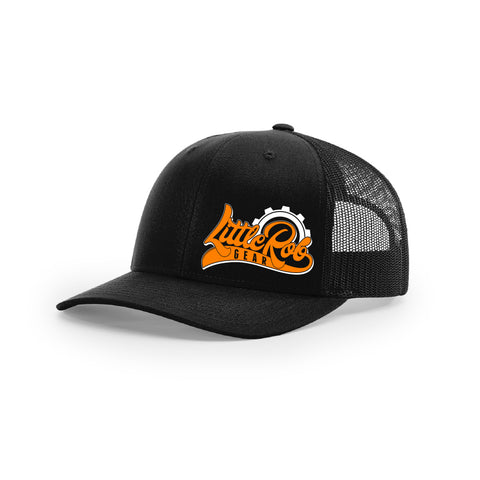Embroidered "Little Rob Gear" Logo on Black Trucker Hat