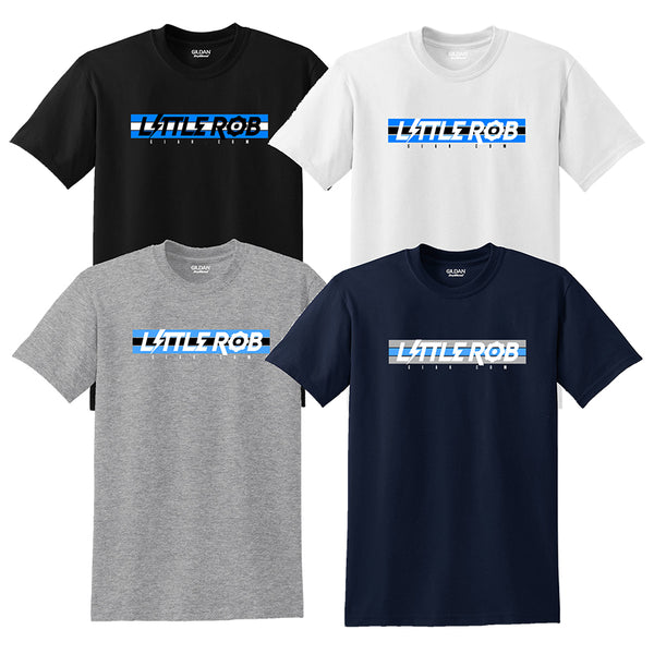 "Little Rob Gear.com" Blue Logo T-shirt